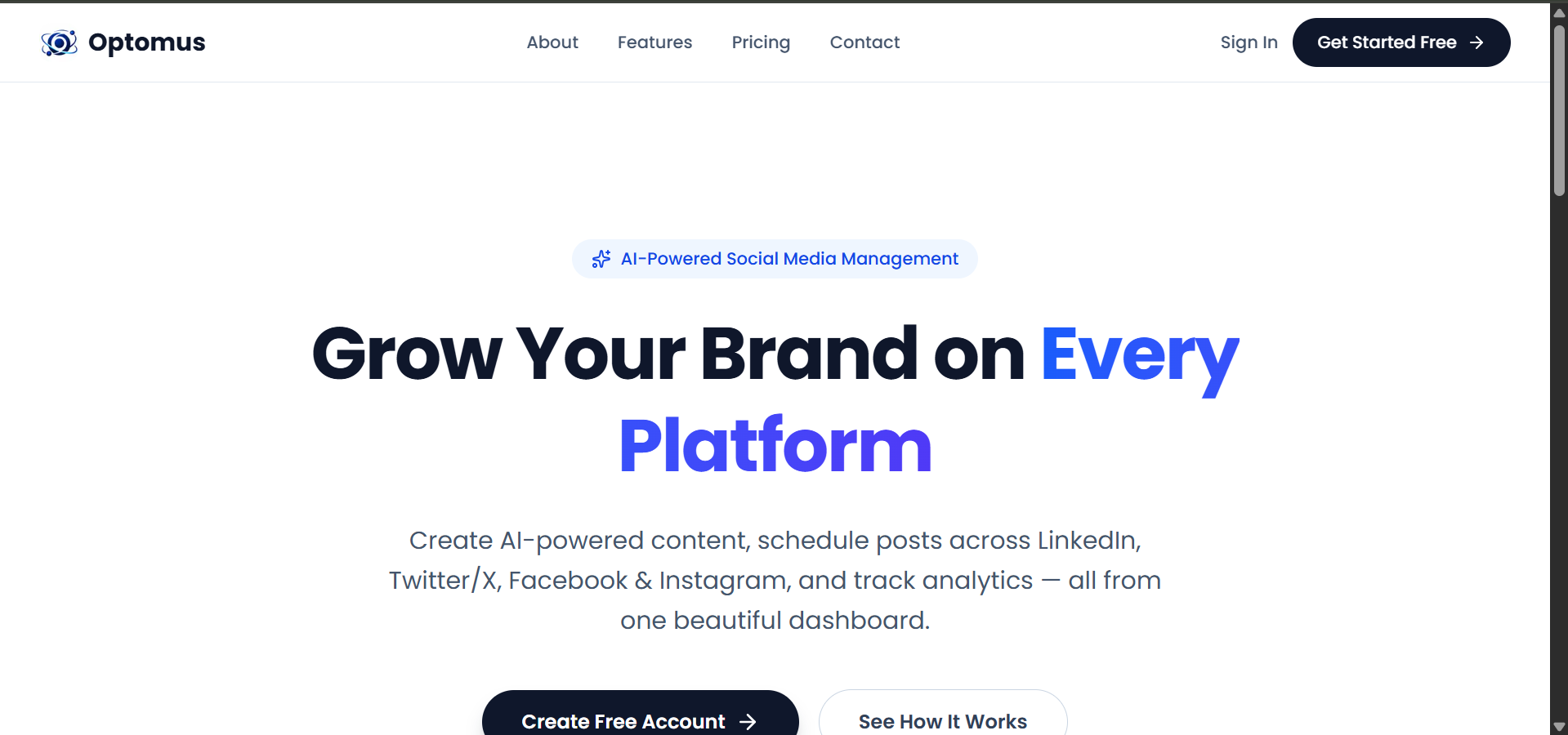 Optomus - AI-Powered Social Media Orchestration Platform